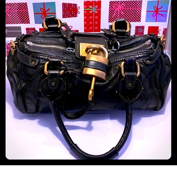 FINAL Chloe Black Paddington Padlock Leather Bag - Picture 7 of 16